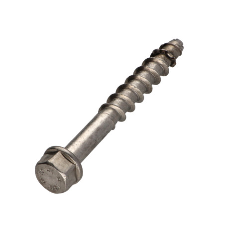 1 x Vite Per Calcestruzzo Testa Esagonale S13 Acciaio Inox A4 7,5X60 Filettata Su 5