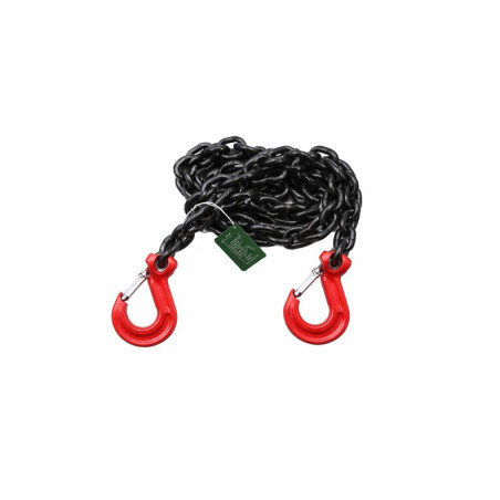 1 x Catena di ancoraggio 2 Gancio Grado 80 3.5 M Acciaio Grezzo Nero