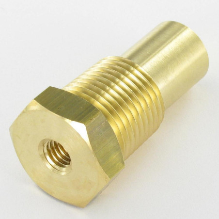 1 x Vite Per Metalli Testa Esagonale FILO Conico 14 Passo POLLICE 8X10 Ottone