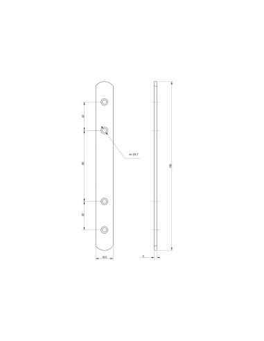 1 x Fissaggio ASSEMBLAGGIO Piatta 19,5X190 Zincate