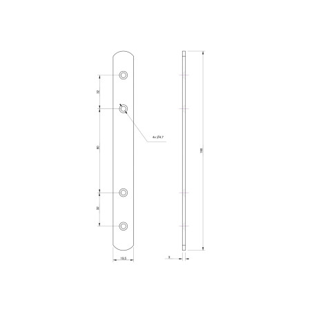 1 x Fissaggio ASSEMBLAGGIO Piatta 19,5X190 Zincate