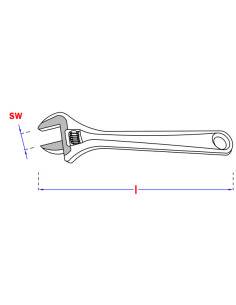 Chiave inglese con scala graduata 200 mm 2