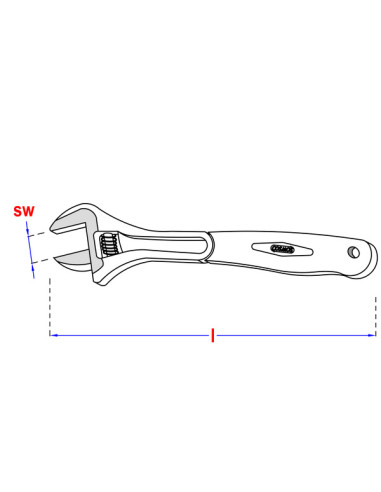 1 x Chiave inglese 250 mm