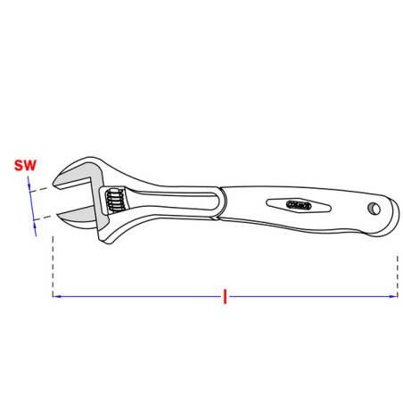 1 x Chiave inglese 250 mm