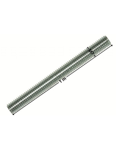 1 x Barra Filettata M7 Passo 150 Lunghezza 1...