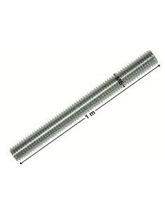 Barra Filettata M6 Lunghezza 1 Metro Classe 4.8 Zincate 2