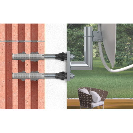 1 x Montaggio a distanza THERMAX Fischer 12/110 M12 Acciaio Inox A4