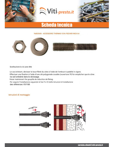 1 x Accessorio THERMAX Fischer 16/12 Acciaio...