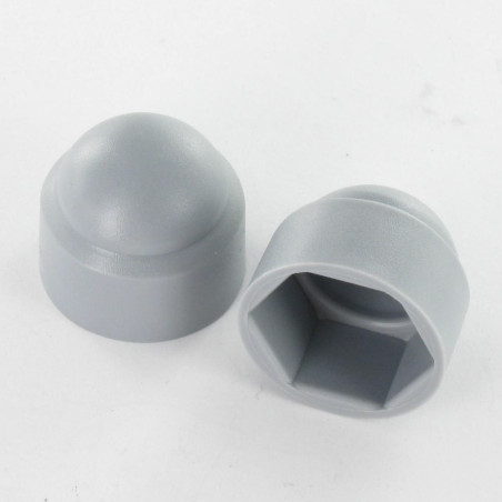 1 x Coprivite Per Testa Vite O Dado Testa Esagonale M6 Polietilene RAL7001 In Piano 10