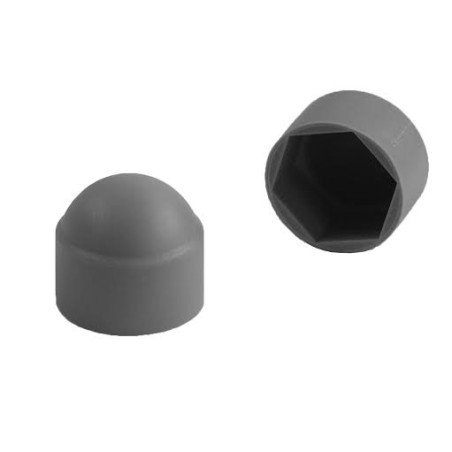 1 x Coprivite Per Testa Vite O Dado Testa Esagonale M10 Polietilene Grigio In Piano 17