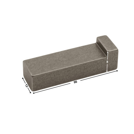 1 x Chiodo con tallone Acciaio Grezzo 12X8 Lunghezza 90