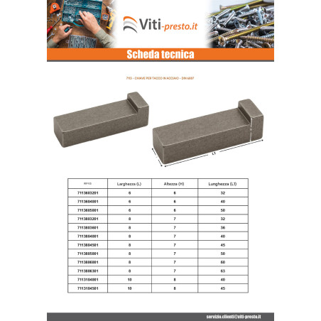 1 x Chiodo con tallone Acciaio Grezzo 12X8 Lunghezza 70