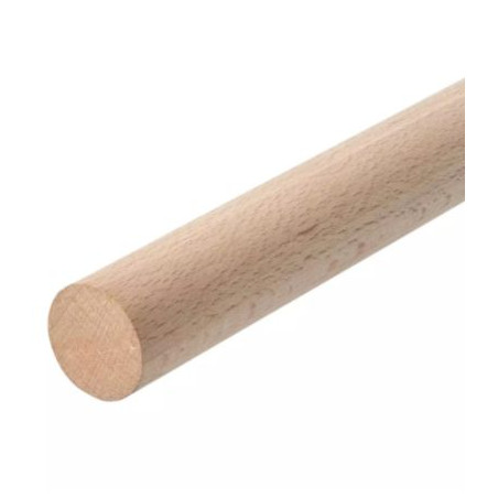 1 x Tassello di legno liscio Diametro 25 Lunghezza 1 Metro