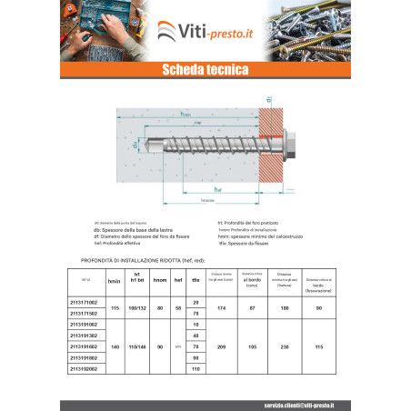 1 x Vite Per Calcestruzzo Testa Esagonale Flangia T24 16X100 Zincate