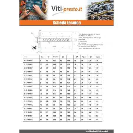1 x Vite Per Calcestruzzo Testa Esagonale Flangia T15 10X100 Zincate
