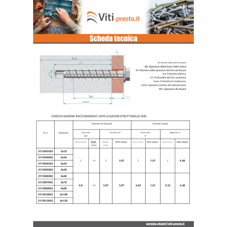 1 x Vite Per Calcestruzzo Testa Esagonale Flangia T10 6X45 Zincate