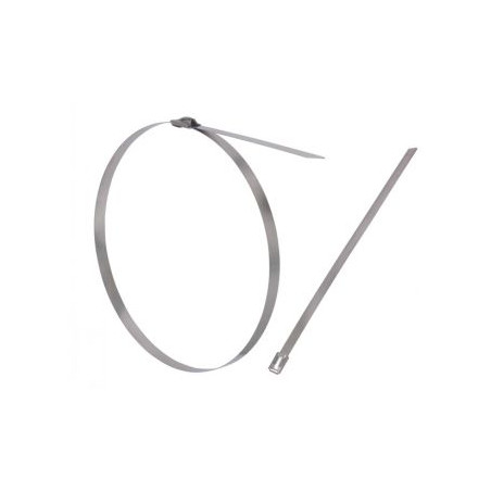 1 x Fascetta stringitubo extra piatto 4,6 x 200 Acciaio Inox A2