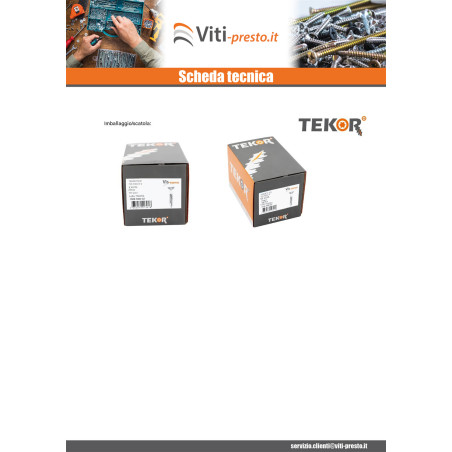 1 x Vite Per Decking TEKOR Testa Forata Bombata T20 4,5X50 cut Chiodo Anti-Spacco 17 Acciaio Inox A4