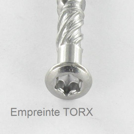 1 x Vite Per Decking TEKOR Testa Forata Bombata T25 5X80 cut Chiodo Anti-Spacco 17 Acciaio Inox A4
