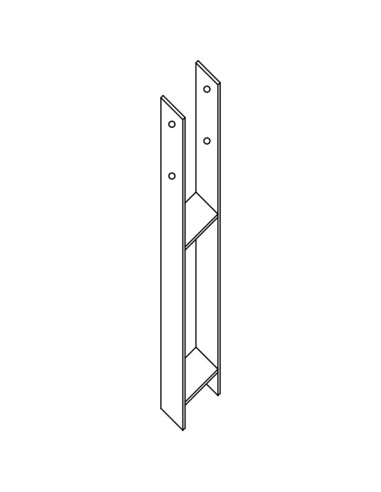 1 x Base de correio stile H 91X600X60X6 Elevata...