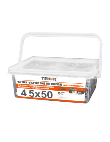 1 x Secchio di 385 Vite Per Decking TEKOR...
