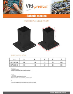 Base de correio con imbullonare 70X70 Nero 2