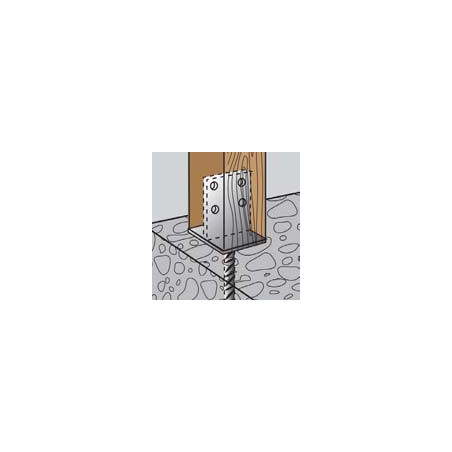 1 x Base de correio stile Testa 70X110X8 Elevata Resistenza Alla Corrosione Acciaio Zincato A Caldo