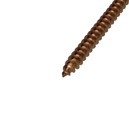 1 x Vite Per Decking TEKOR Testa Forata Dentellato T25 cut Chiodo Anti-Spacco 17 5X80 Acciaio Inox A2 Castano