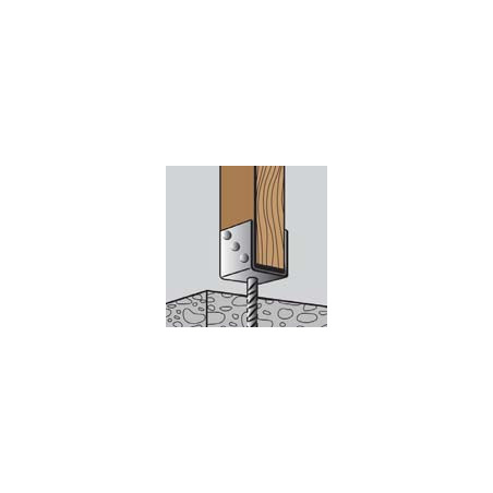 1 x Base de correio stile U 60X100X91 Elevata Resistenza Alla Corrosione Acciaio Zincato A Caldo