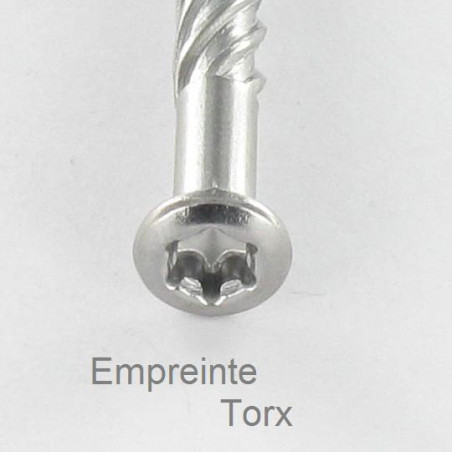 1 x Vite Per Decking TEKOR Testa Forata Bombata T15 4X40 cut Chiodo Anti-Spacco 17 Acciaio Inox Acciaio Inox C1 AISI 410