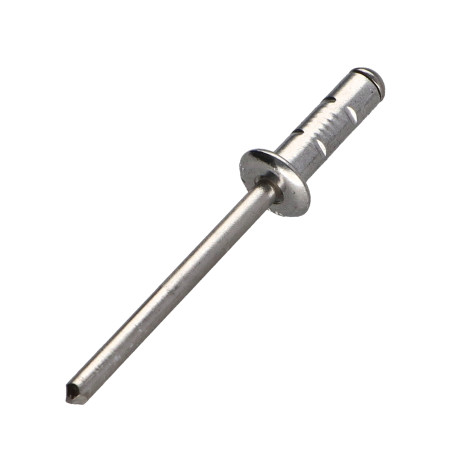 1 x Rivetto Corpo in alluminio / Asta in acciaio inossidabile Testa Piatta 4,8 x 15 POLYGRIP Multi-Tensione