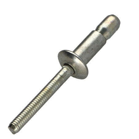 1 x Rivetto cieco interamente in acciaio MEGAGRIP 6,6 x 14,1 Testa Piatta
