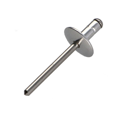 1 x Rivetto Corpo in alluminio / Asta in acciaio inossidabile Testa Piatta 4.8X25 POLYGRIP Multi-Tensione