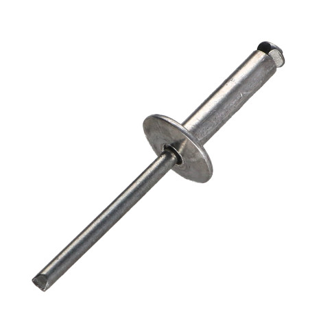 1 x Rivetto A Strappo Peel GOSTAR Barra Filettata Alluminio Acciaio Testa Larga 4.8X16 Nero