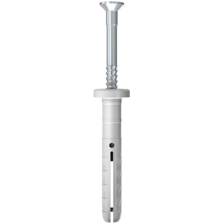 1 x Tassello A Battuta Nylon Flangia Fischer con chiodo N8X60-20F