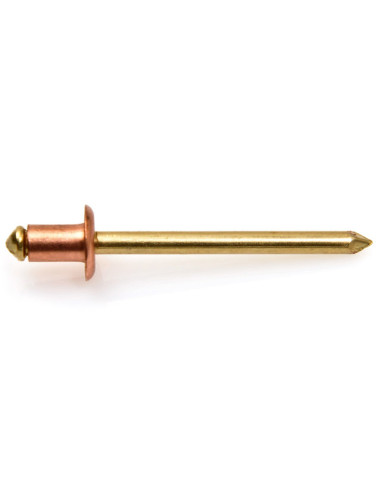 1 x Rivetto TRS asta di rame ottone 3.2X6