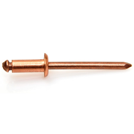 1 x Rivetto TRS asta di rame bronzo 3,8X6