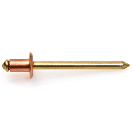 1 x Rivetto TRS asta di rame ottone 3,8X8
