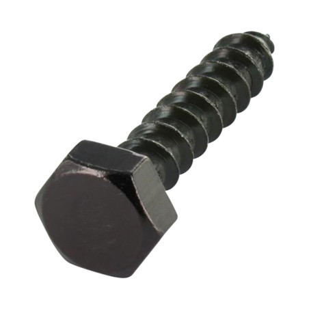 1 x Viti A Legno 8X80 Acciaio Zincato Nero