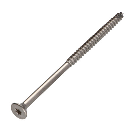 1 x Viti per legno TEKOR Acciaio Inox A2 Testa Forata Dentellato T25 5X120 Filettata Su 70 cut Chiodo Anti-Spacco 17