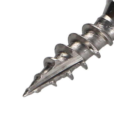 1 x Viti per legno TEKOR Acciaio Inox A2 Testa Forata Dentellato T20 4X20 Discussione completa cut Chiodo Anti-Spacco 17