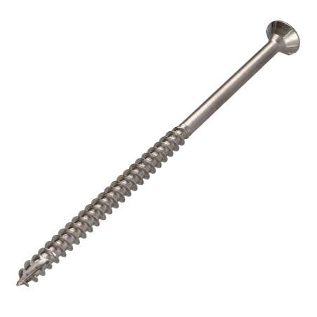 1 x Viti per legno TEKOR Acciaio Inox A2 Testa Forata Dentellato T25 6X120 Filettata Su 70 cut Chiodo Anti-Spacco 17
