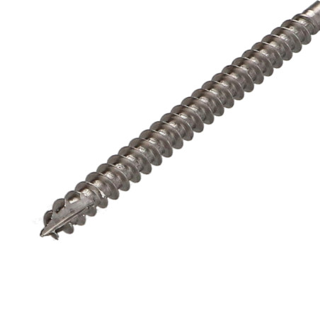 1 x Viti per legno TEKOR Acciaio Inox A2 Testa Forata Dentellato T25 6X120 Filettata Su 70 cut Chiodo Anti-Spacco 17