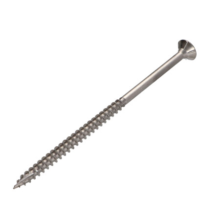 1 x Viti per legno TEKOR Acciaio Inox A2 Testa Forata Dentellato T25 6X110 Filettata Su 70 cut Chiodo Anti-Spacco 17