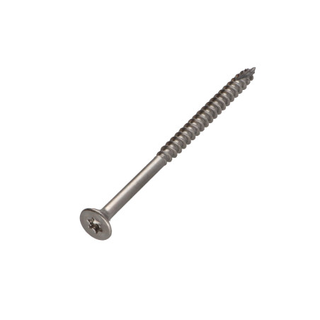 1 x Viti per legno TEKOR Acciaio Inox A2 Testa Forata Dentellato T25 5X80 Filettata Su 50 cut Chiodo Anti-Spacco 17