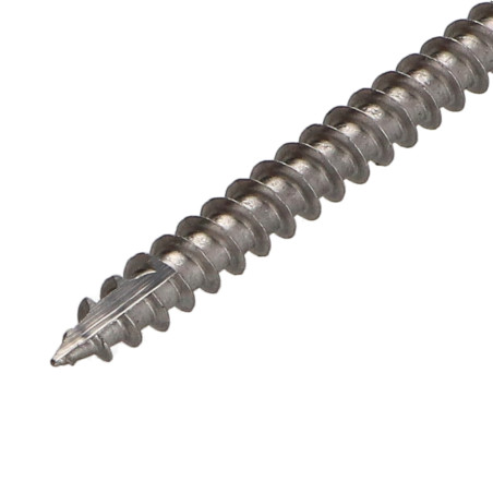 1 x Viti per legno TEKOR Acciaio Inox A2 Testa Forata Dentellato T25 5X80 Filettata Su 50 cut Chiodo Anti-Spacco 17