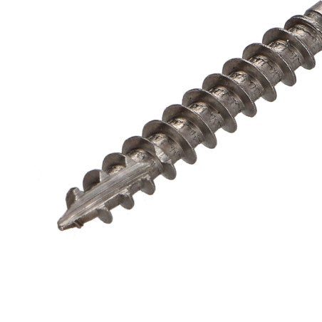 1 x Viti per legno TEKOR Acciaio Inox A2 Testa Forata Dentellato T10 3,5X50 Filettata Su 30 cut Chiodo Anti-Spacco 17