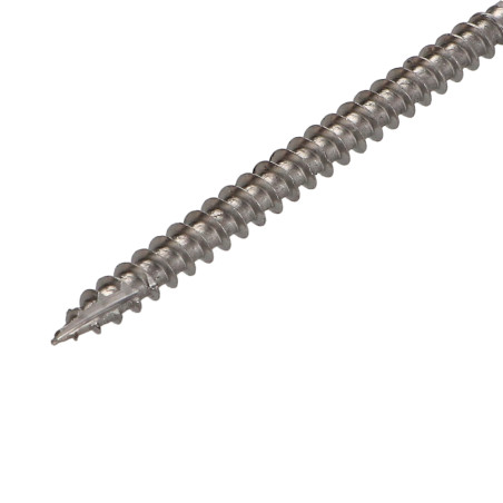 1 x Viti per legno TEKOR Acciaio Inox A2 Testa Forata Dentellato T25 5X100 Filettata Su 60 cut Chiodo Anti-Spacco 17