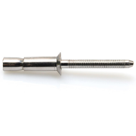 1 x Rivetto cieco interamente in acciaio HIBOLT Testa Forata 4.8X13 Spessore Di Serraggio 3.2 con 4