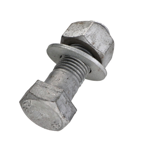1 x Bullone (Venduto Con Dado) Testa Esagonale M22X70+RD. M22X45X3X M Classe 8.8 Elevata Resistenza Alla Corrosione